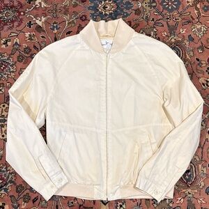 Vintage Cream Bomber Jacket